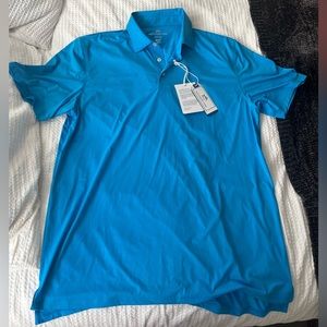 SOUTHERN TIDE Men's Medium Malibu Blue BRR Skipjack Driver Performance POLO New